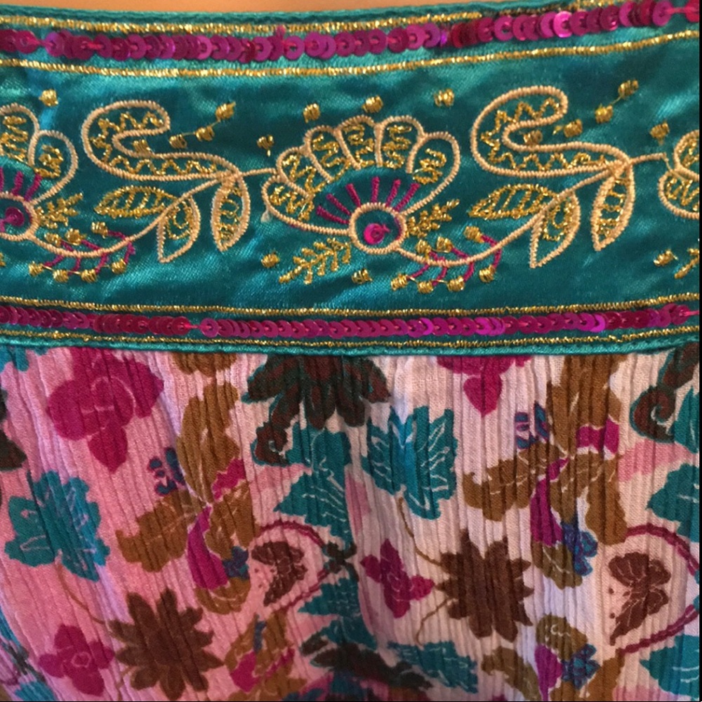 Dnky Jeans Boho Patchwork A-Line. Embroidered & E… - image 5